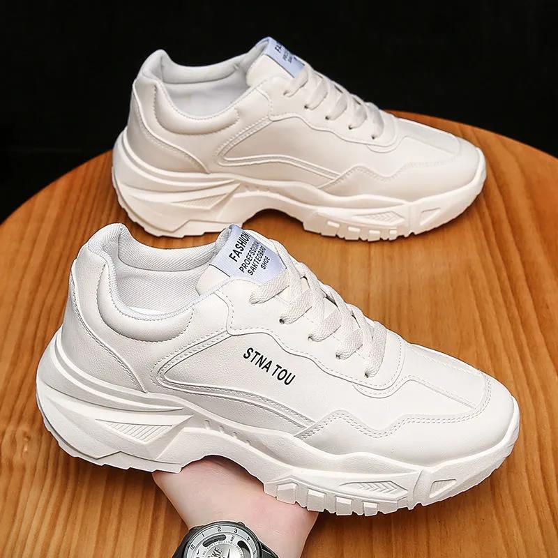 Sports Shoes New Student Running Shoes Men's Low-top Shoes Korean White Shoes