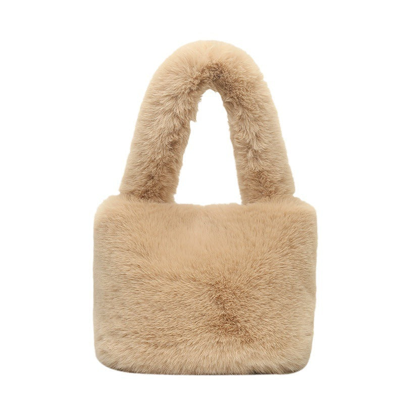 Plush Bag High-grade Thick Autumn And Winter Hand Bucket Bag