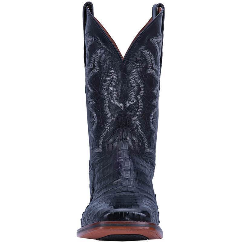 Men's Retro Square Head Embroidered Mid-calf Split Casual Wild Boots