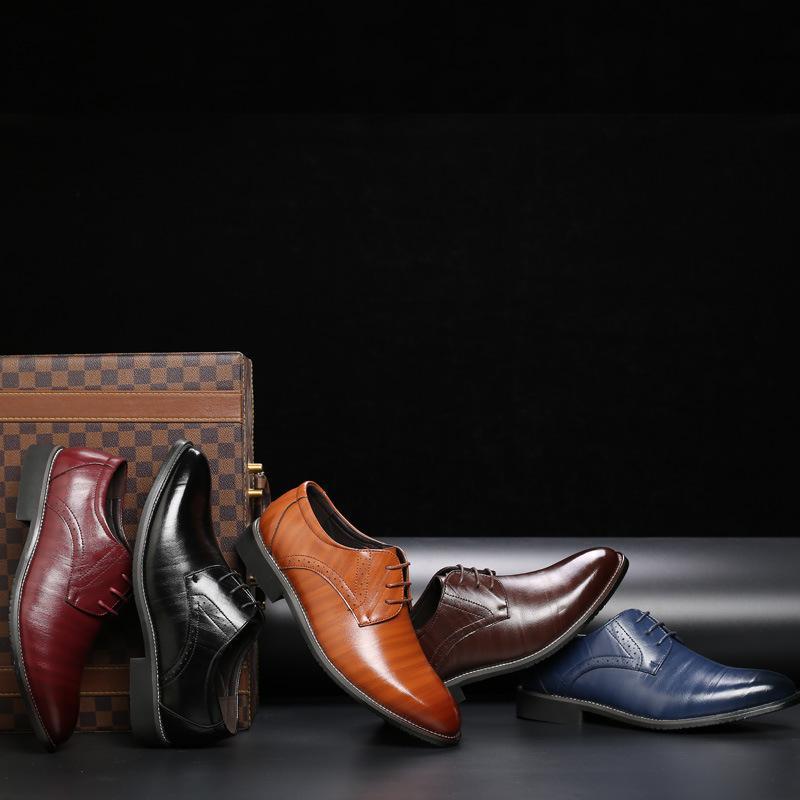 Fashion British Plus Size Men's Leather Shoes