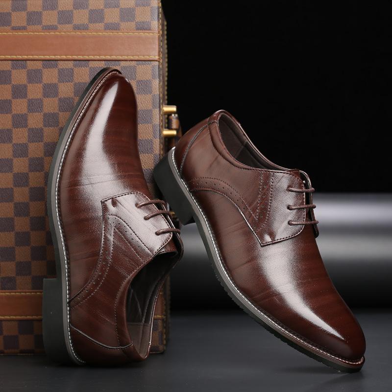 Fashion British Plus Size Men's Leather Shoes