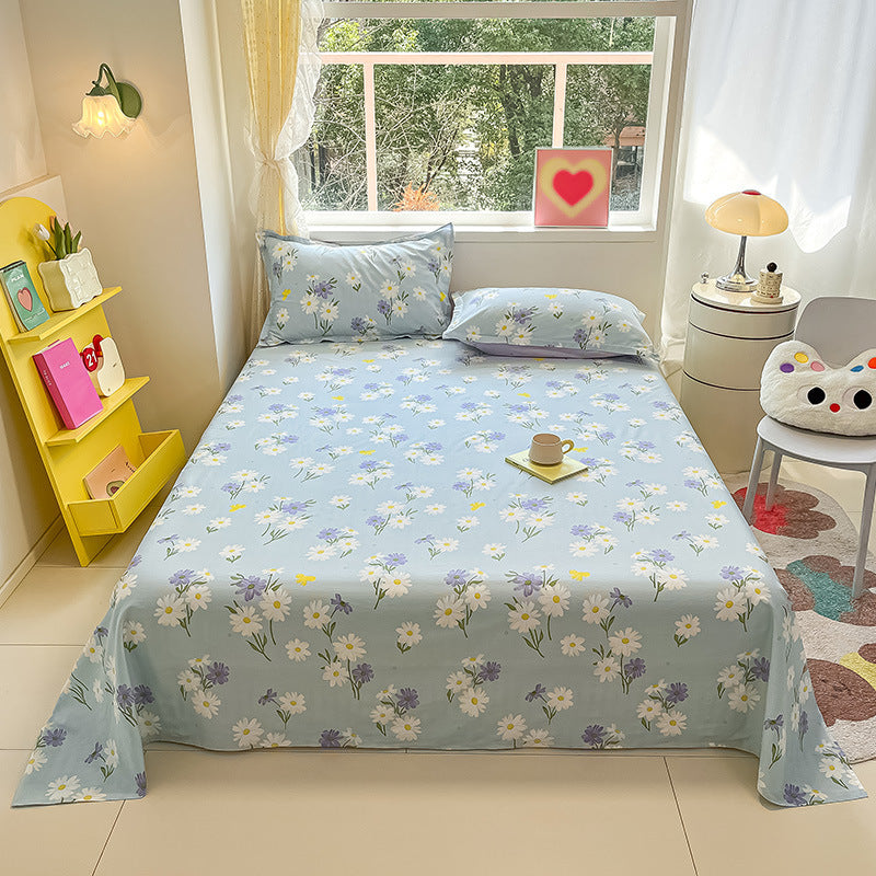 Ins Style Cotton Small Floral Bed Sheet