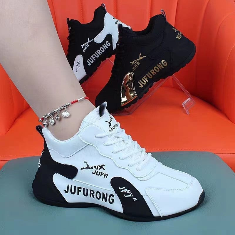 Couple Sports Casual PU White Shoes All-match Wear-resistant