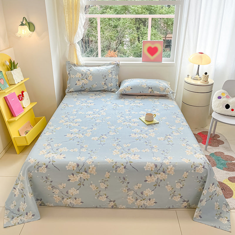 Ins Style Cotton Small Floral Bed Sheet