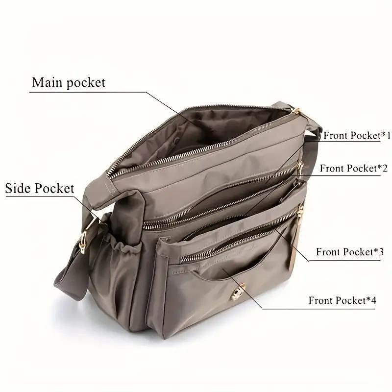 Crossbody Bags For Women Multi-Pockets Shoulder Bag Purses Waterproof Travel