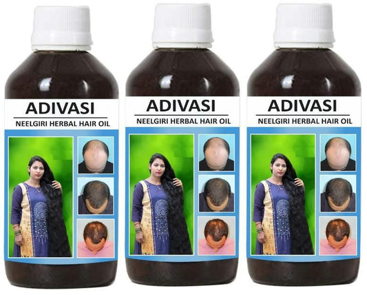 Donnara Organics Adivasi Neelgiri Herbal Hair Oil For Faster Hair Growth Pack Of 3 (375 Ml)