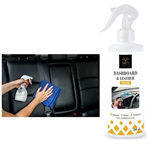 SAPI'S Dashboard & Leather Polish to Shine Black Look, Zero dust Attraction & Spotless Car Care/Car Accessories