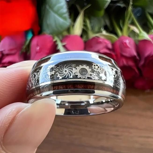 Luxurious Mechanical Gear Stainless Steel Ring