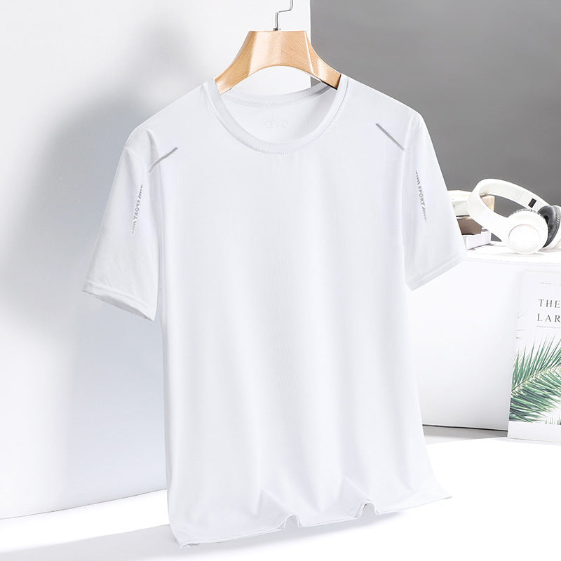 Ice Silk T-shirt Men's Quick-drying T-shirt T-shirt Breathable Trendy Top