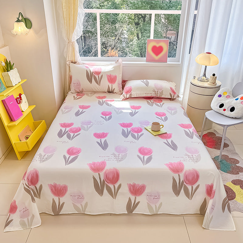 Ins Style Cotton Small Floral Bed Sheet