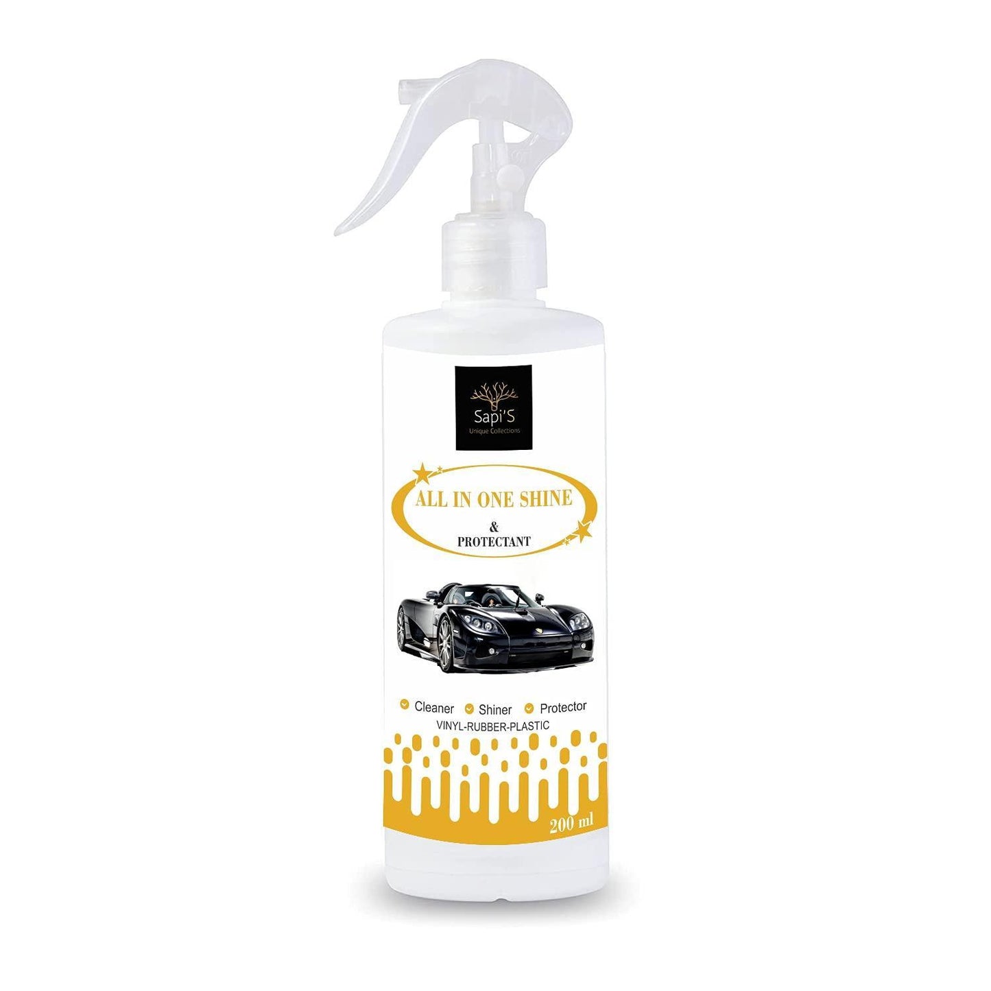 Sapi'S All in One Shine & Protectant Liquid Body Polish to Shine and Protect Vinyl, Rubber and Plastic - 200 ml