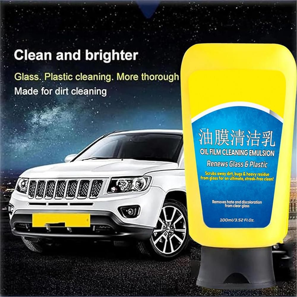 Car Oil Film Cleaning Emulsion Renews Glass & Plastic 100ML (Pack of 2)