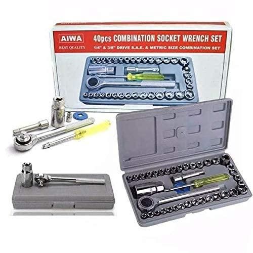 40 in 1 Pcs Multi-Purpose Socket Wrench Tool Kit for Repairing Socket Set