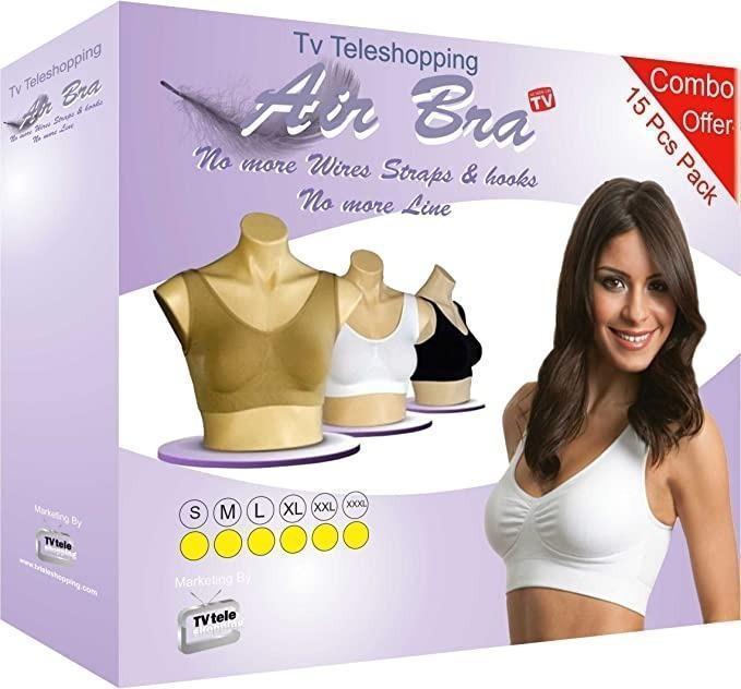 Women's Multicolor Air Bra Pack Of 3 Free Size