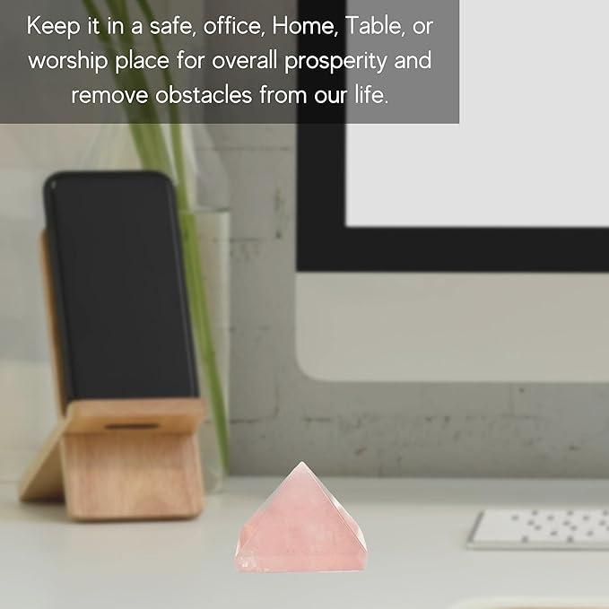 Rose Quartz Pyramid for Positive Energy