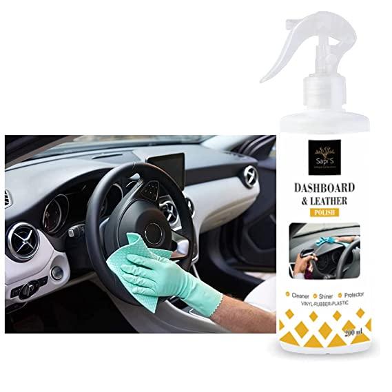 SAPI'S Dashboard & Leather Polish to Shine Black Look, Zero dust Attraction & Spotless Car Care/Car Accessories