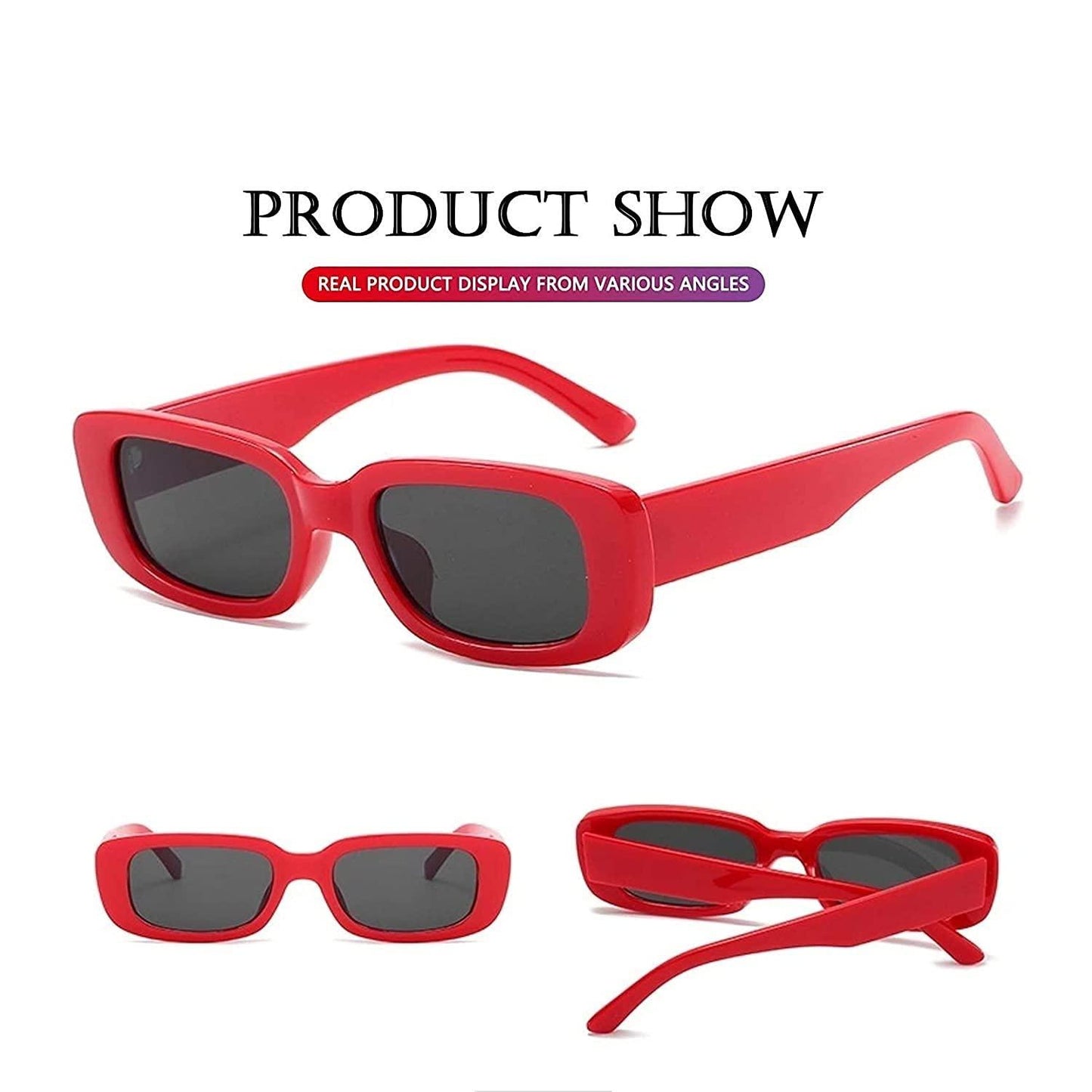 Unisex Free Size Rectangle Sunglasses