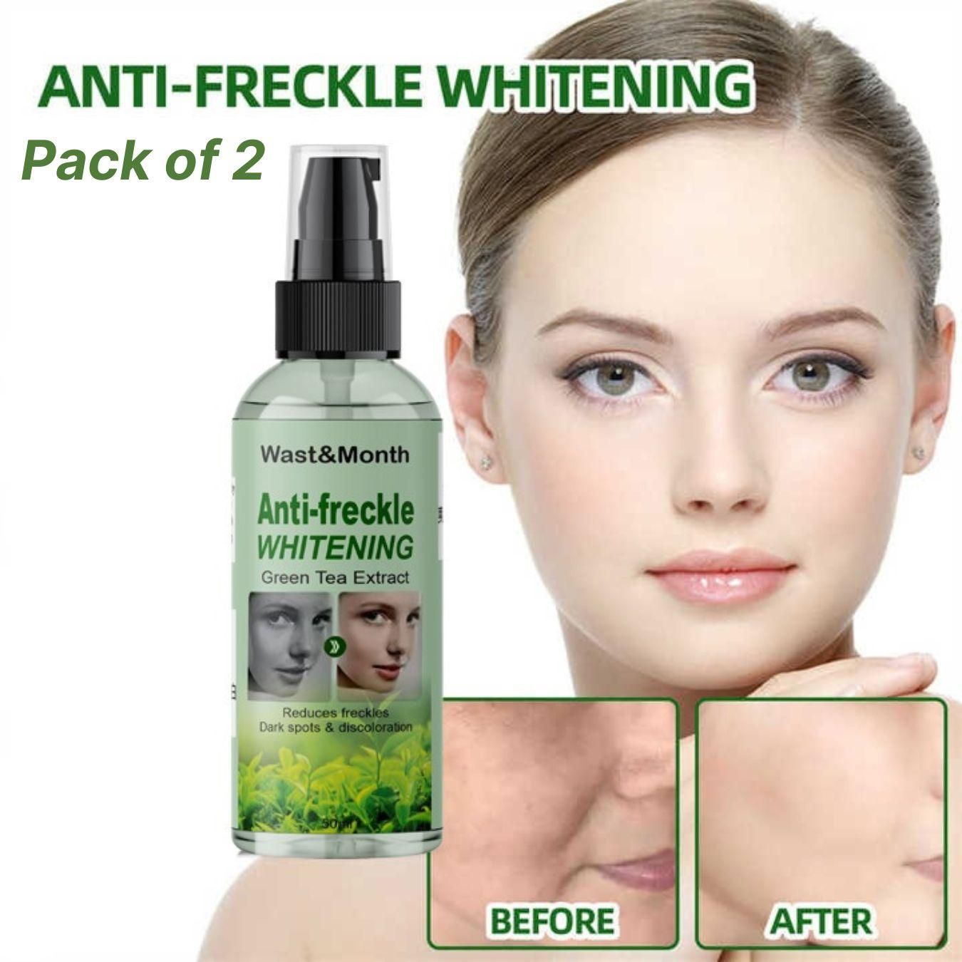 Anti-Freckle Whitening Green Tea Extract 50ML (Pack of 2)