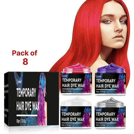 Temporary Hair Coloring Wax 120g (Pack of 8)