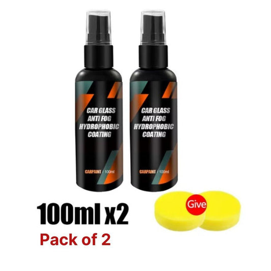 Car Glass Anti- Fog Hydrophobic Coating 100ML (Pack of 2)