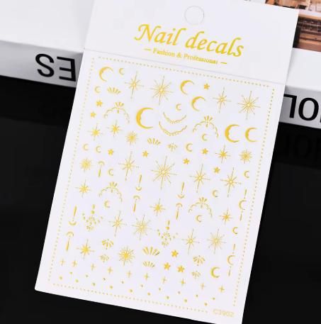 Gold Silver Nail Art Sticker