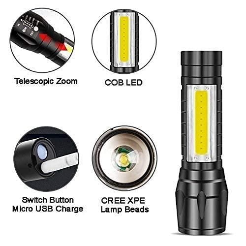 Pocket Size Mini Portable XPE + COB LED Tactical Flashlight