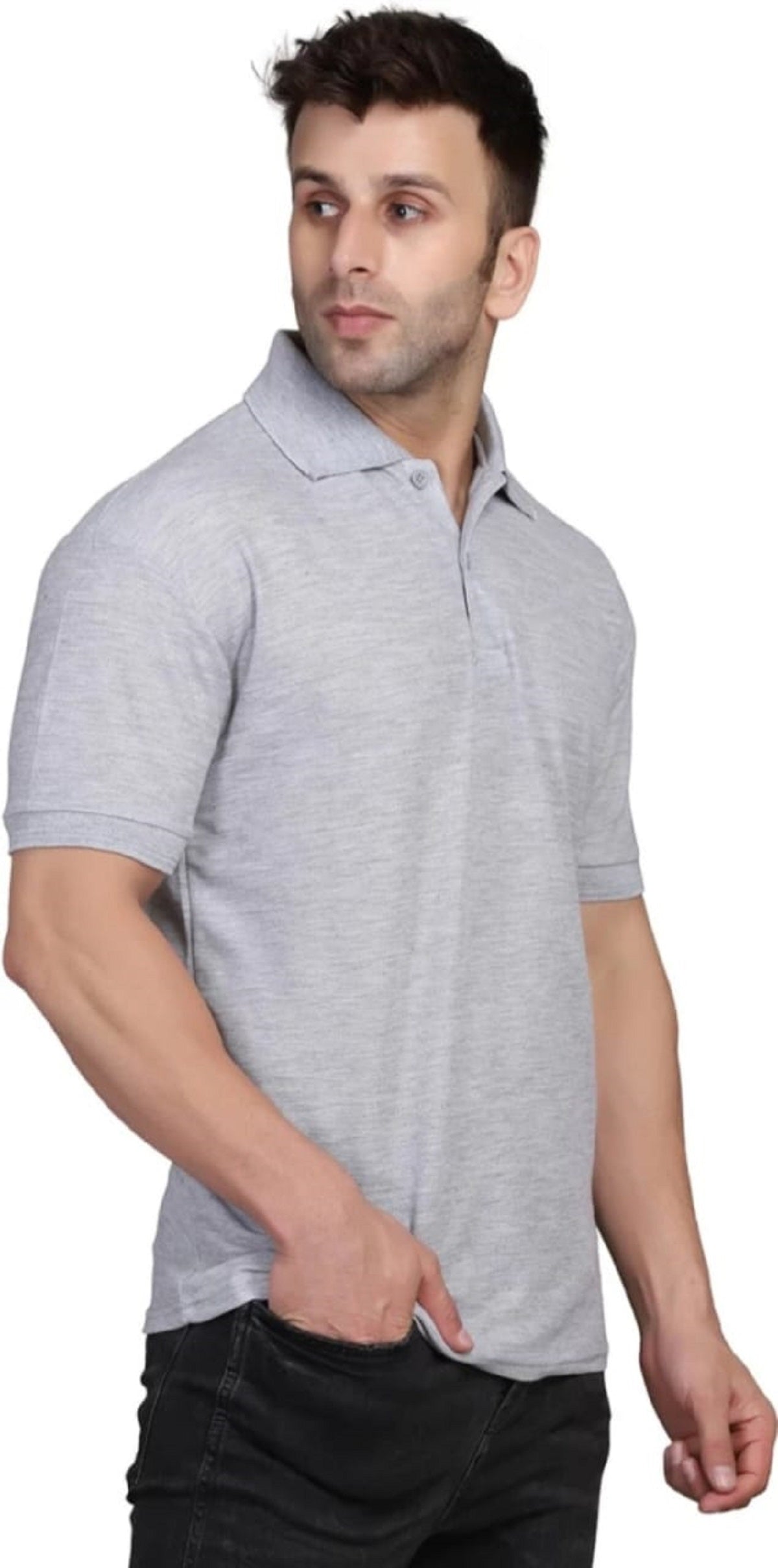 Men's Half Sleeves Polo Neck T-shirt