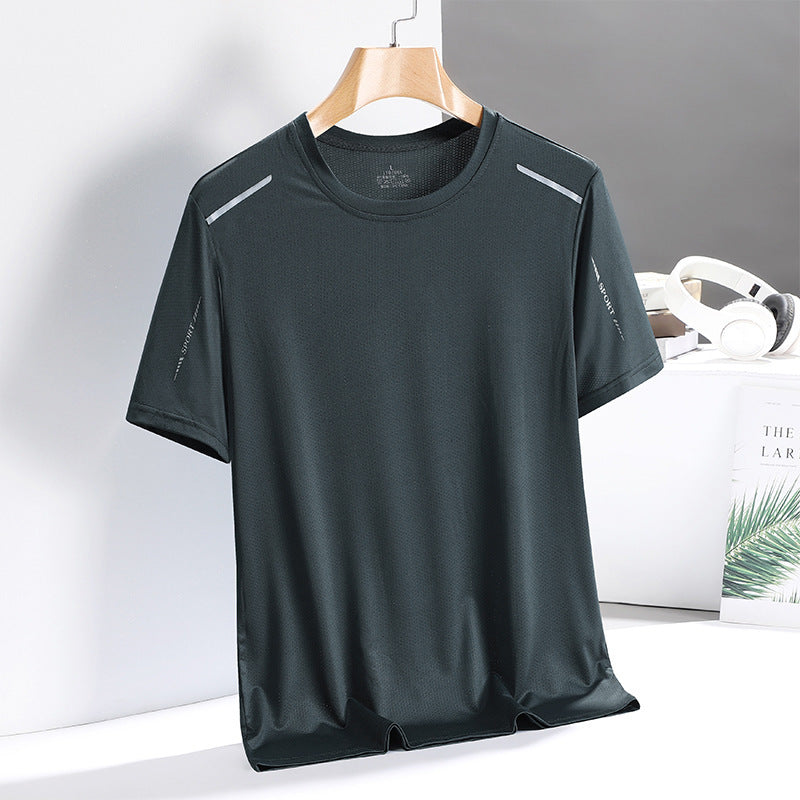 Ice Silk T-shirt Men's Quick-drying T-shirt T-shirt Breathable Trendy Top