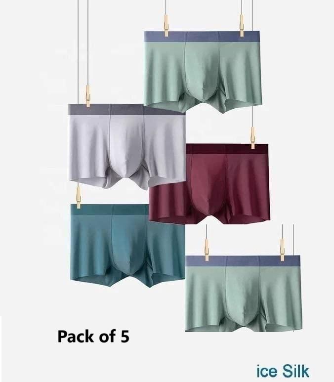 Men's Ice Silk Briefs Boxers Pack of 5