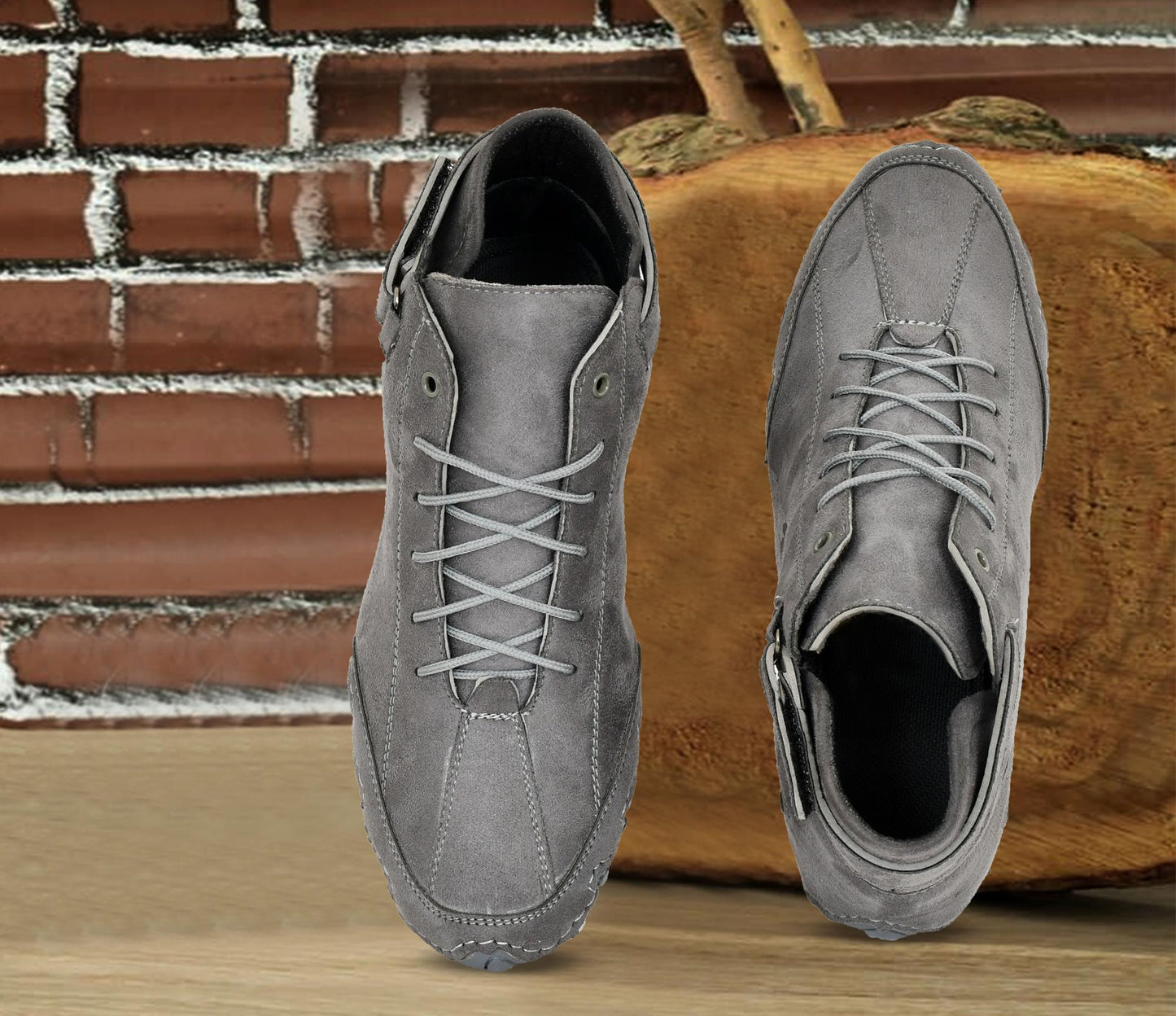 Men's Grey Suede Casual Shoes