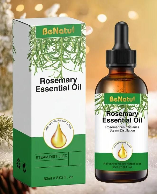 Organic Rosemary Essential Oil for Hair 30ml Pack of 2