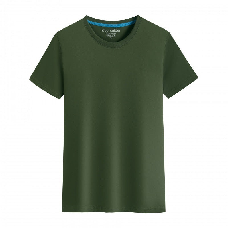 Men's And Women's Same Summer Pure Cotton Round Neck T-shirt