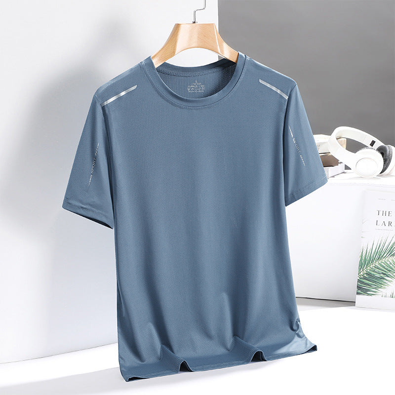 Ice Silk T-shirt Men's Quick-drying T-shirt T-shirt Breathable Trendy Top