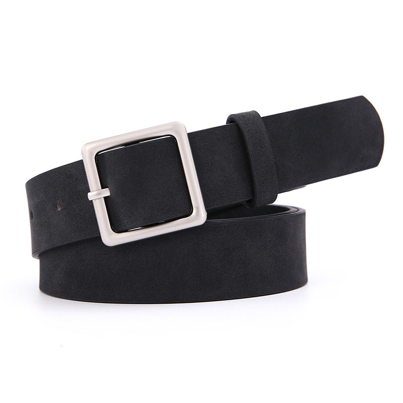 Korean Style Women's Belt All-match Square Buckle