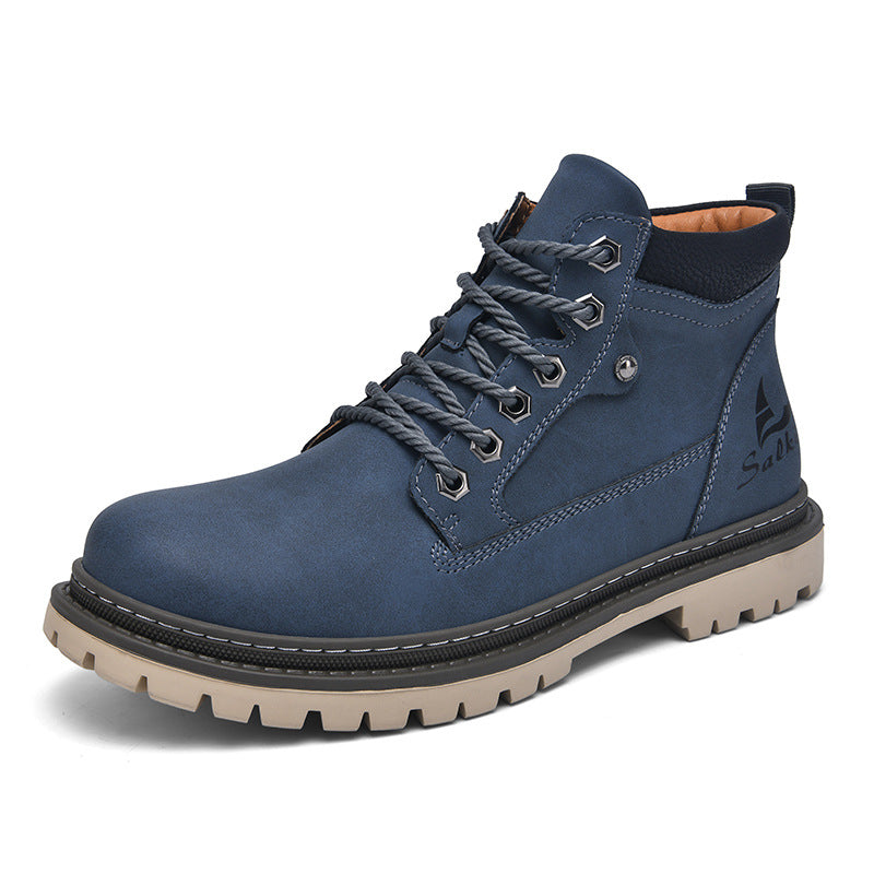 Men's Mid-Top Autumn British Style Worker Boot