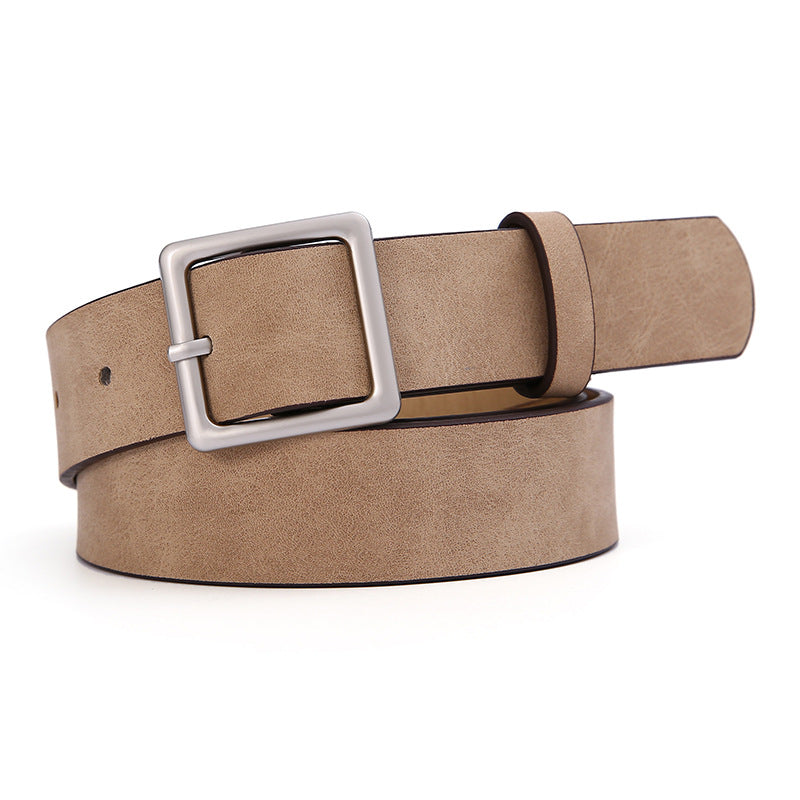 Korean Style Women's Belt All-match Square Buckle