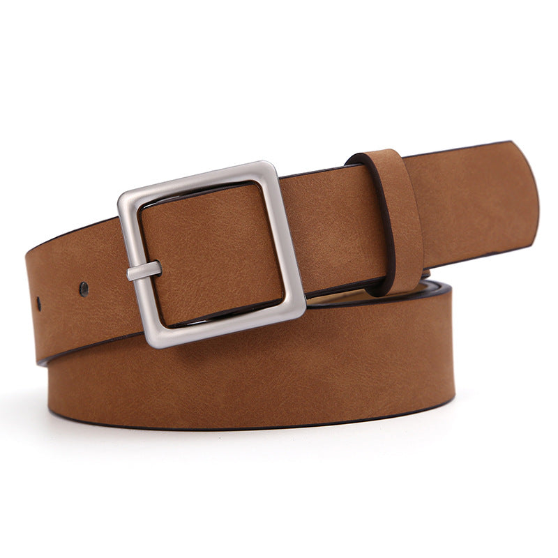 Korean Style Women's Belt All-match Square Buckle