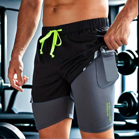 Men's Athletic Shorts Two-in-one Anti-exposure Quick-drying Breathable