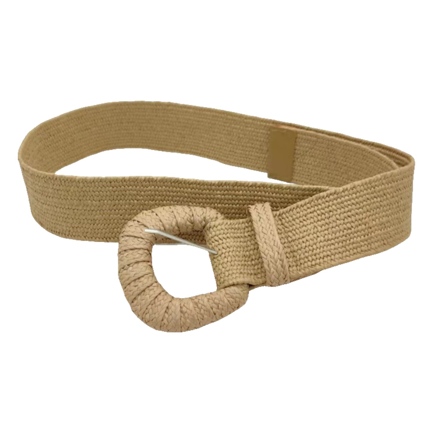 Women's Woven Buckle Pp Grass Woven Decorative Belt Simple All-match Dress Belt