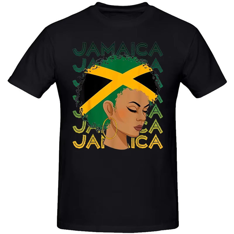 3D Printing Black Jamaica Girl's T-shirts