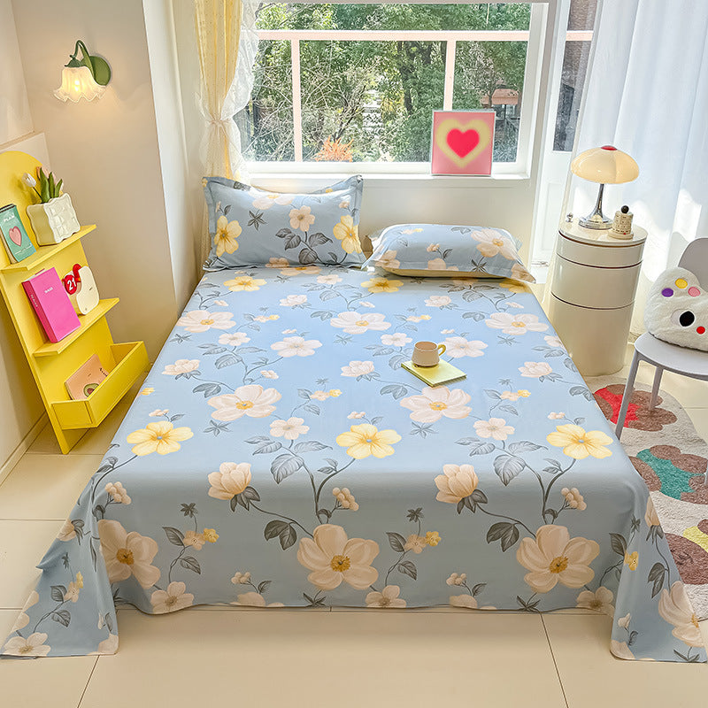 Ins Style Cotton Small Floral Bed Sheet