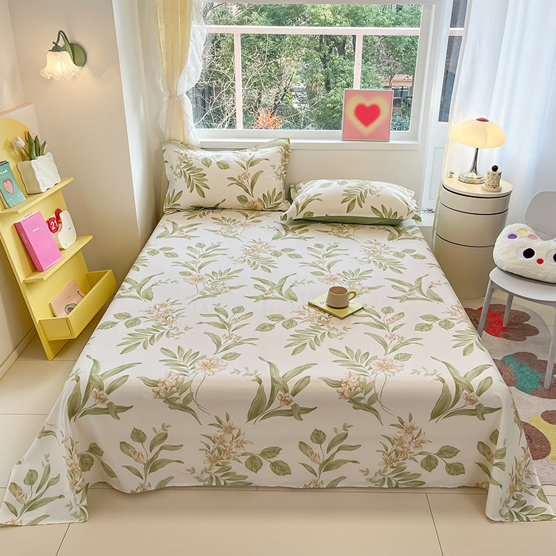 Ins Style Cotton Small Floral Bed Sheet