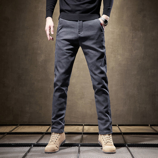 Slim Fit Straight Trend All-match Business Trousers Thick