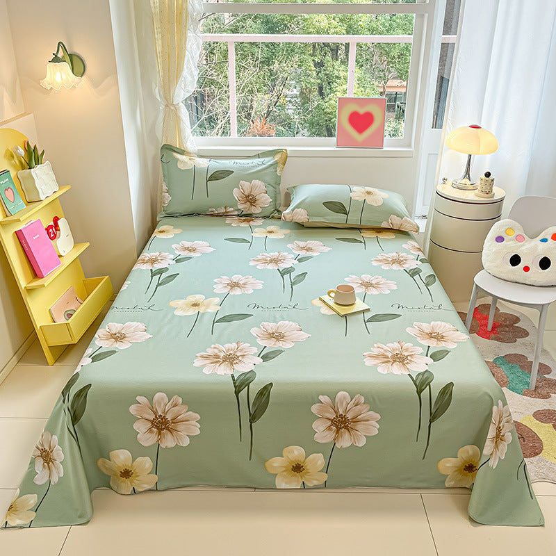 Ins Style Cotton Small Floral Bed Sheet