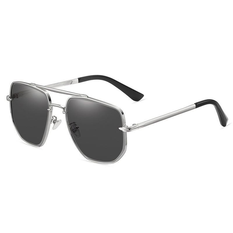 Men's Double Bridge Gradient Cut Sunglasses