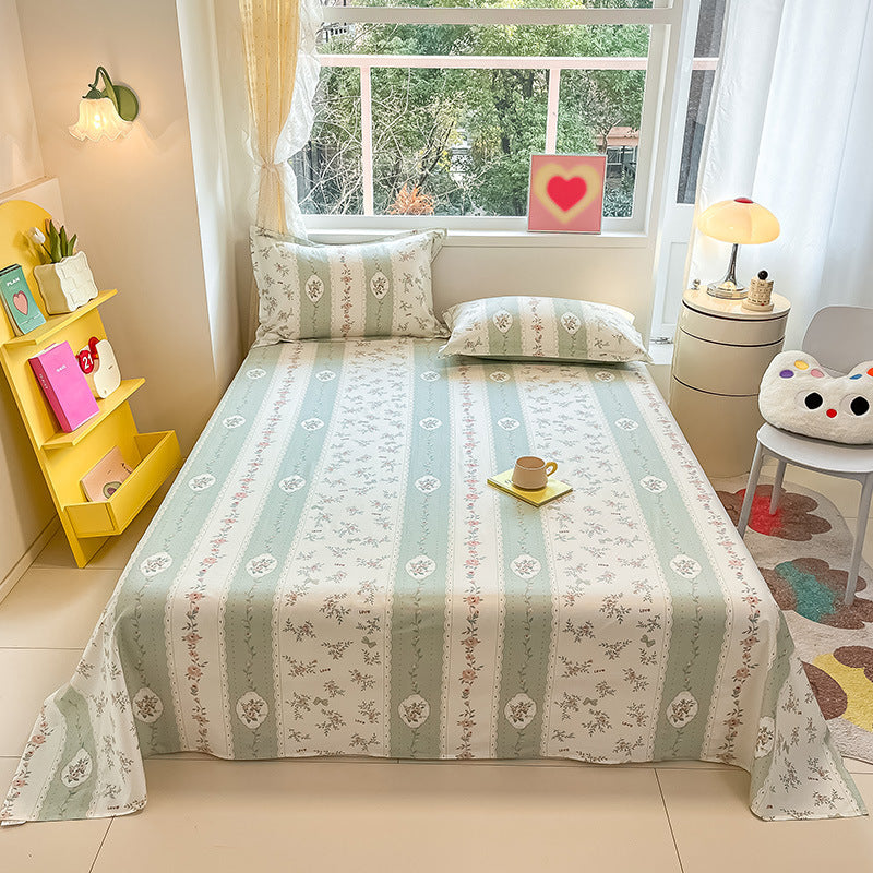 Ins Style Cotton Small Floral Bed Sheet