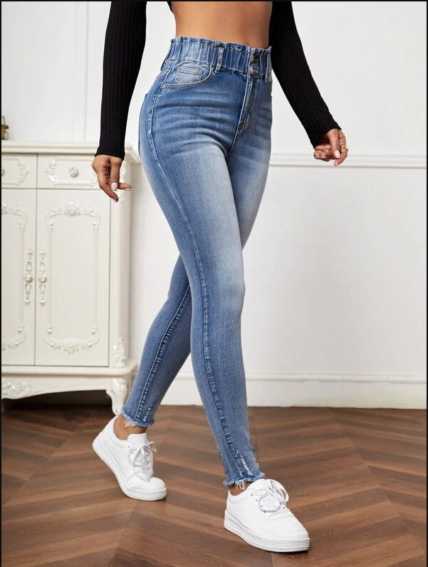 Women's New Fashion Jeans High Elastic Tight Jeans