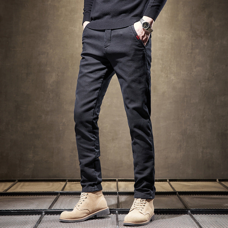 Slim Fit Straight Trend All-match Business Trousers Thick