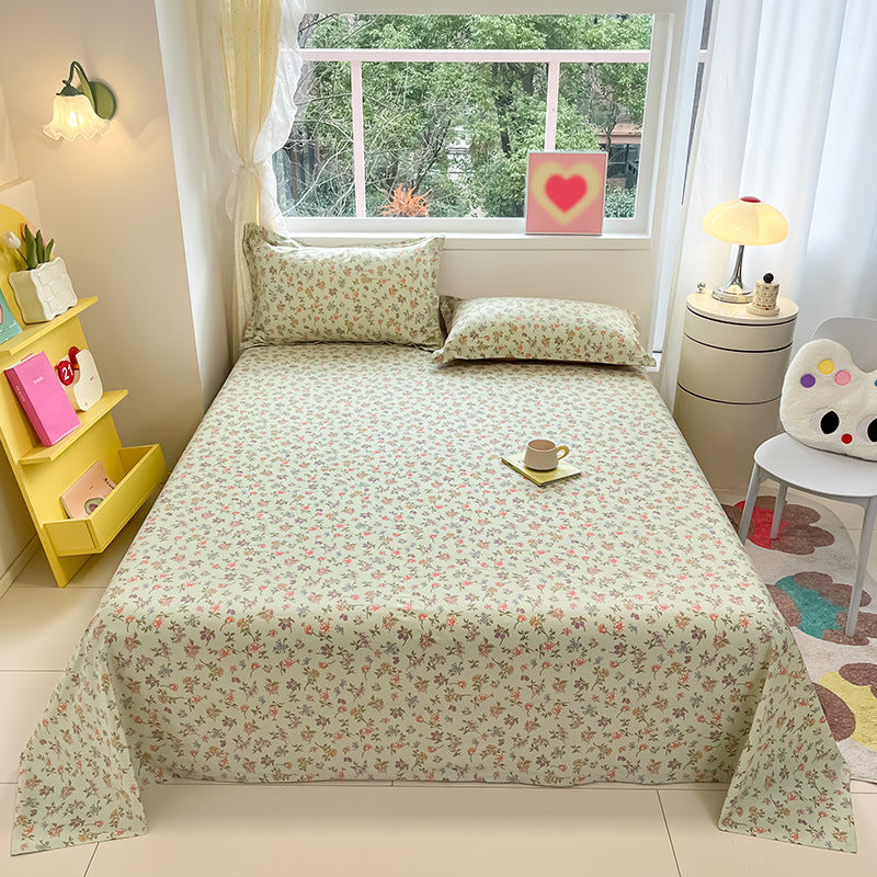 Ins Style Cotton Small Floral Bed Sheet