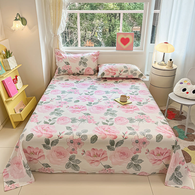 Ins Style Cotton Small Floral Bed Sheet